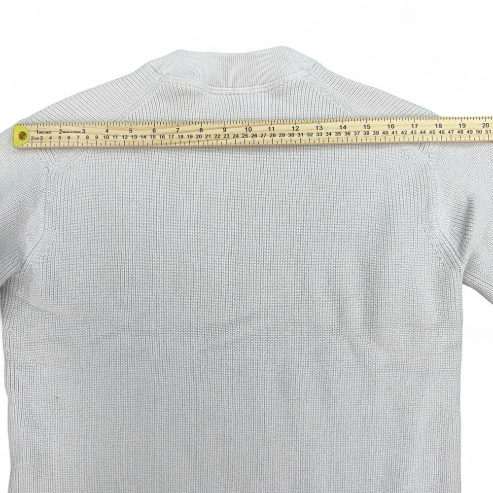 Lululemon Merino Wool-Blend Ribbed Crewneck Sweater-White Opal-women's Size 4 - Picture 8 of 8